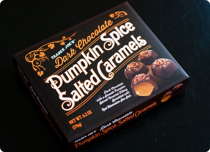 a review: trader joe's dark chocolate pumpkin spice caramels