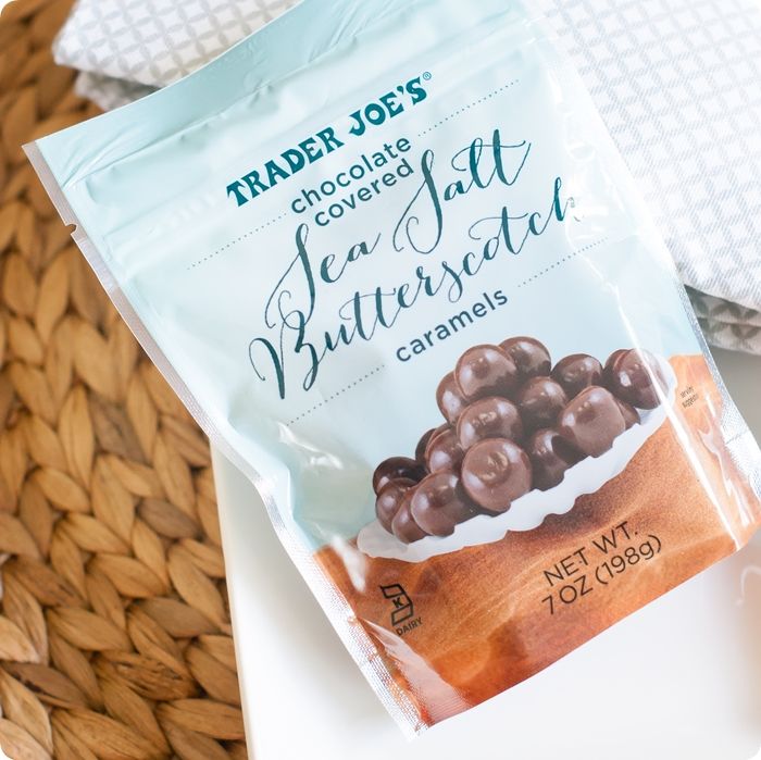 Trader Joe's Chocolate-Covered Sea Salt Butterscotch Caramels Review! #traderjoes