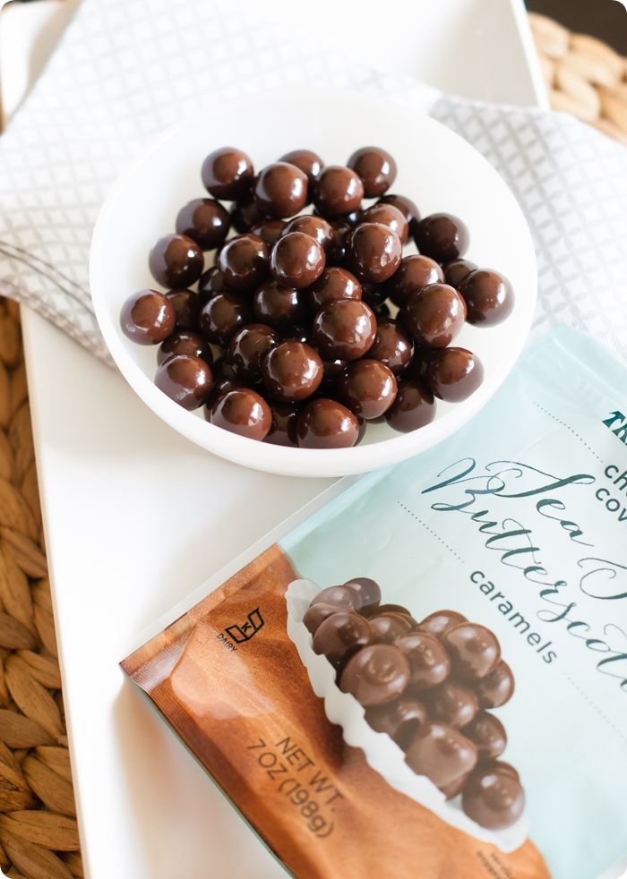 Trader Joe's Chocolate-Covered Sea Salt Butterscotch Caramels Review! #traderjoes