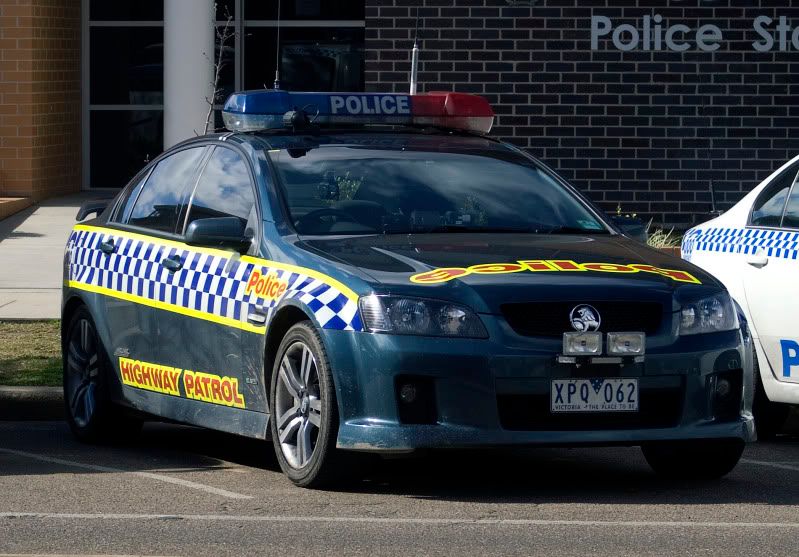 Spotted a Victorian registered Police marked Highway Patrol VE Commodore at