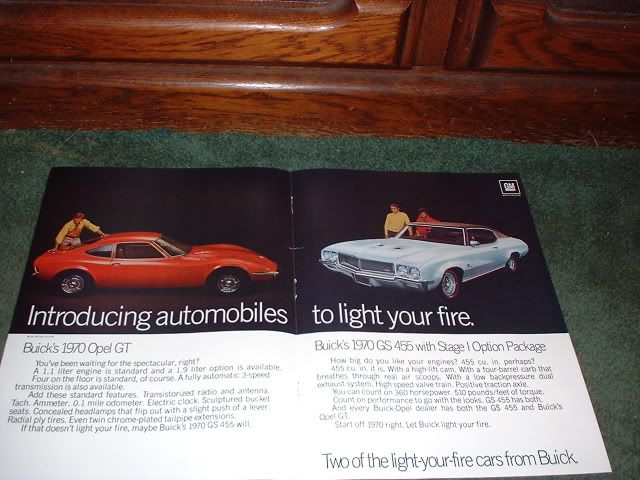 1970 buick skylark gs. 1970 BUICK SKYLARK GS 455 BUICK OPEL GT CAR AD | eBay