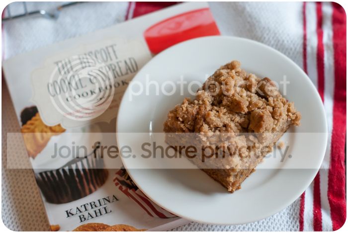 biscoff coffee cake with biscoff crumb topping 