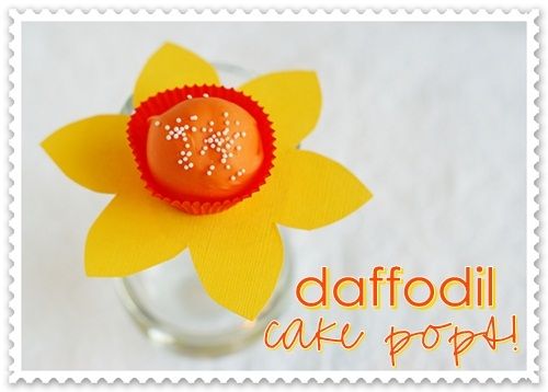Daffodil cake pops