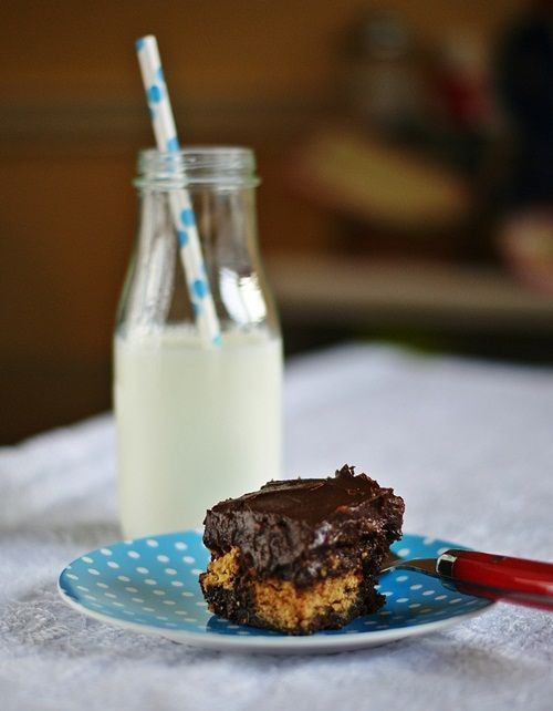 Nutter Butter Brownies with Chocolate-Peanut Butter Ganache