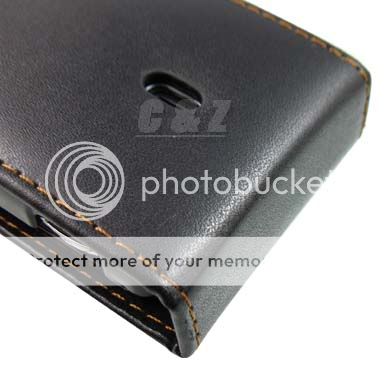 Leather Case Pouch + LCD Film for Sony Ericsson Xperia Mini Pro SK17i 