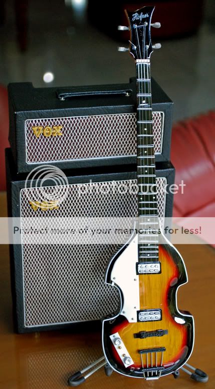   Guitar Paul McCartney The Beatles Hofner Bass + Vx Amp  