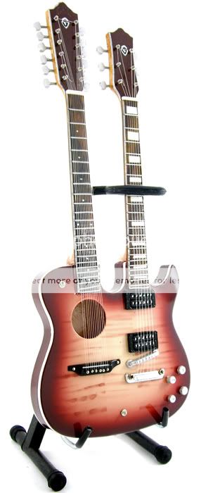 Miniature Guitar Slash Velvet Revolver Double Neck Acel