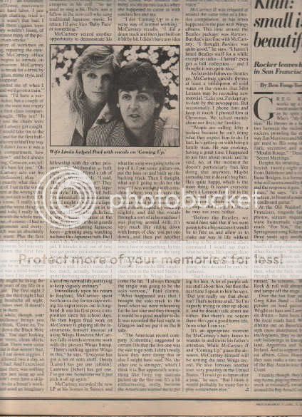PAUL MCCARTNEY 2 PAGE ARTICLE CALLED ONE MANS BAND