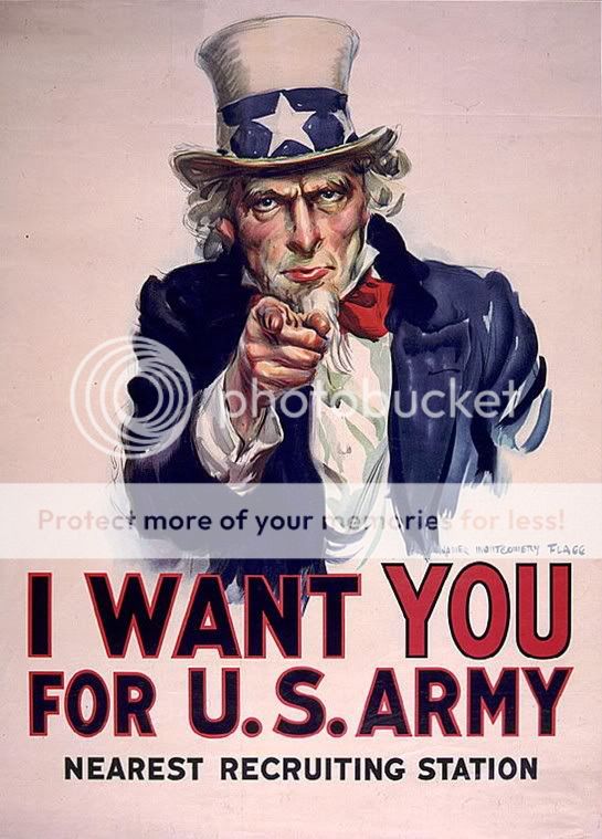   UNCLE SAM I WANT YOU FOR US ARMY RECRUITING STATION 13X19 PRINT  