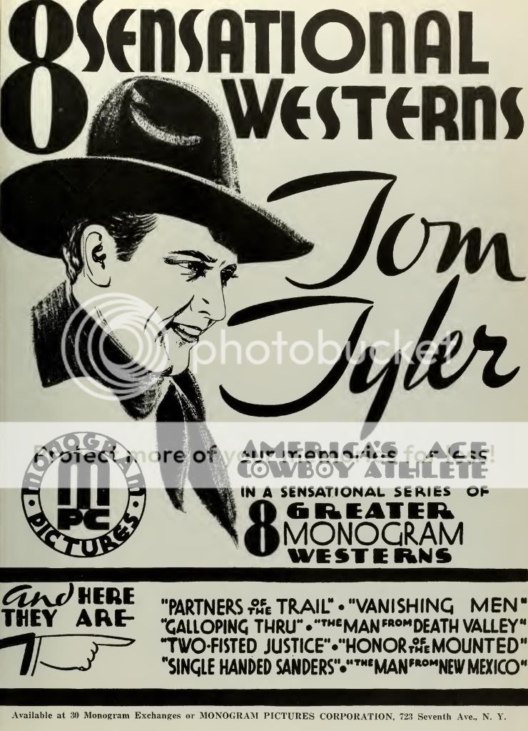TOM TYLER WESTERN MOVIE FILMS COWBOY 13X19 PRINT REPRODUCTION